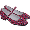 Goth Girl In Blue Dress Pink Pattern Women s Mary Jane Shoes View3