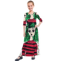 Freddy Girl Wall Kids  Quarter Sleeve Maxi Dress by snowwhitegirl