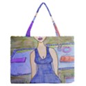 Swimmer By Pool Zipper Medium Tote Bag View1