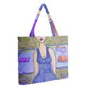 Swimmer By Pool Zipper Medium Tote Bag View2