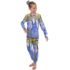 Swimmer By Pool Kids  Long Sleeve Set 