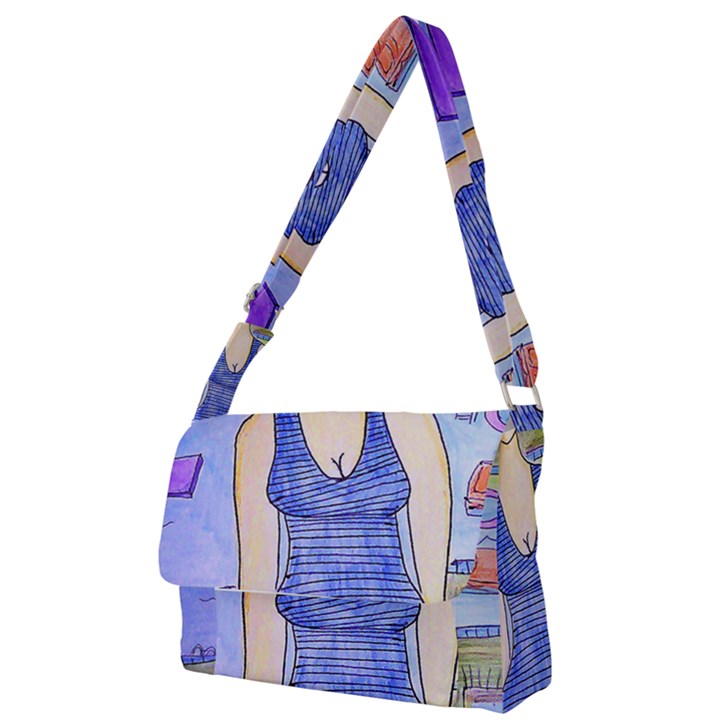 Swimmer By Pool Full Print Messenger Bag (S)