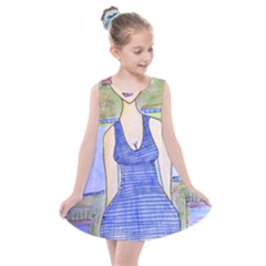 Swimmer By Pool Kids  Summer Dress