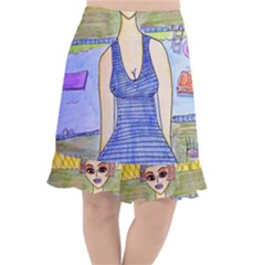 Swimmer By Pool Fishtail Chiffon Skirt by snowwhitegirl