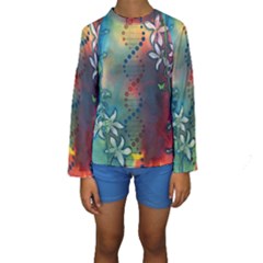 Flower Dna Kids  Long Sleeve Swimwear