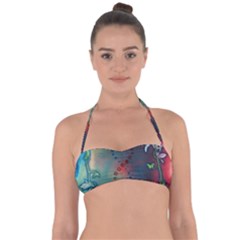 Flower Dna Halter Bandeau Bikini Top by RobLilly