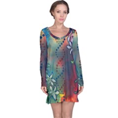 Flower Dna Long Sleeve Nightdress