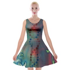 Flower Dna Velvet Skater Dress by RobLilly