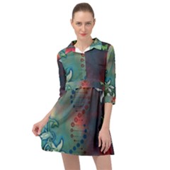 Flower Dna Mini Skater Shirt Dress