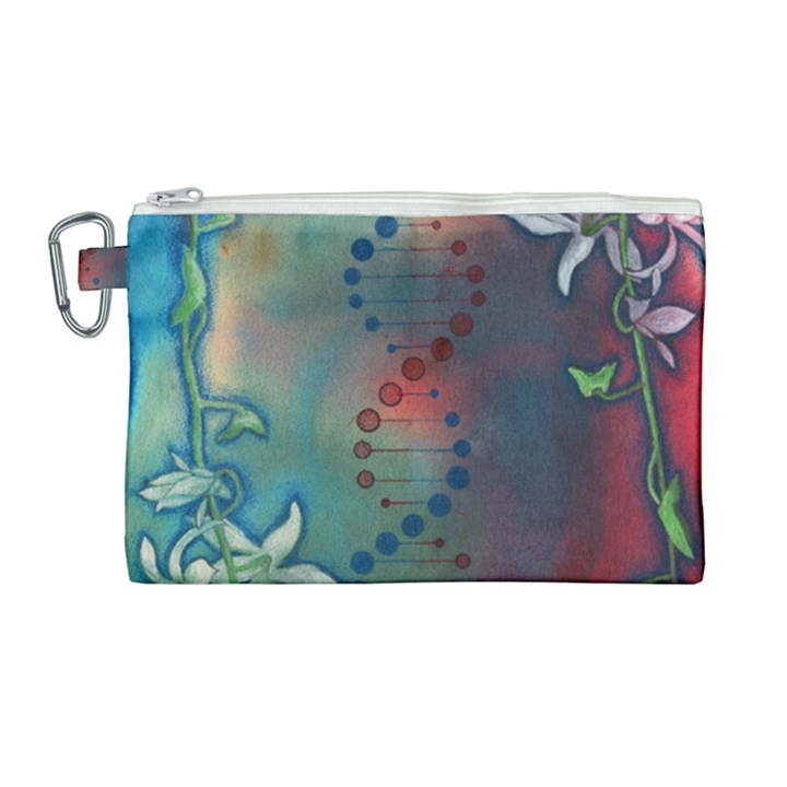 Flower Dna Canvas Cosmetic Bag (Large)