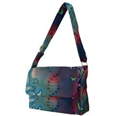 Flower Dna Full Print Messenger Bag (l) by RobLilly