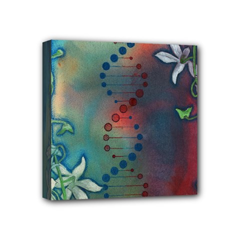 Flower Dna Mini Canvas 4  X 4  (stretched) by RobLilly