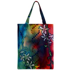 Flower Dna Zipper Classic Tote Bag by RobLilly