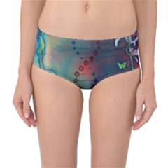 Flower Dna Mid-waist Bikini Bottoms by RobLilly