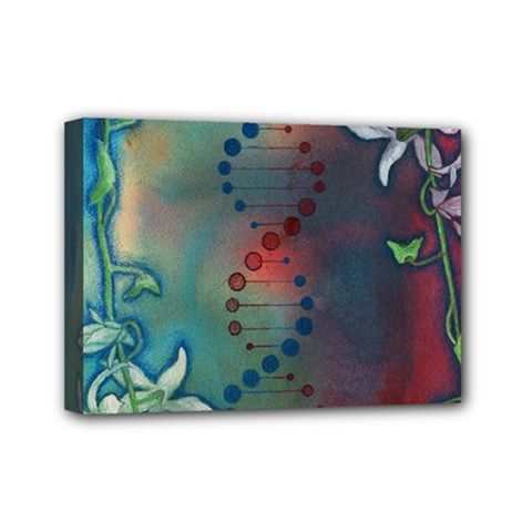 Flower Dna Mini Canvas 7  X 5  (stretched) by RobLilly