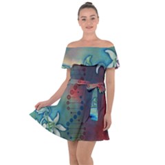 Flower Dna Off Shoulder Velour Dress by RobLilly