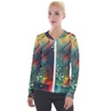 Flower Dna Velour Zip Up Jacket View1