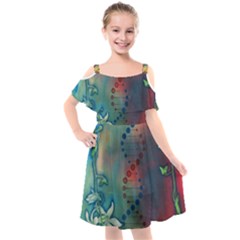 Flower Dna Kids  Cut Out Shoulders Chiffon Dress by RobLilly