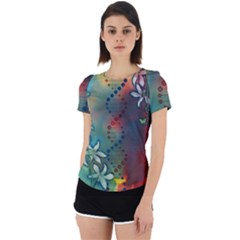 Flower Dna Back Cut Out Sport Tee by RobLilly