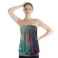 Flower Dna Strapless Top by RobLilly