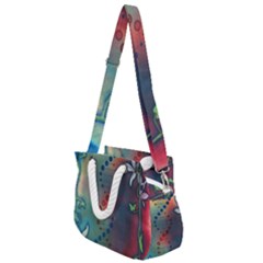 Flower Dna Rope Handles Shoulder Strap Bag