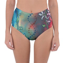 Flower Dna Reversible High-waist Bikini Bottoms