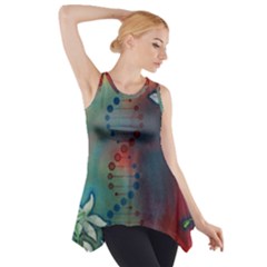 Flower Dna Side Drop Tank Tunic