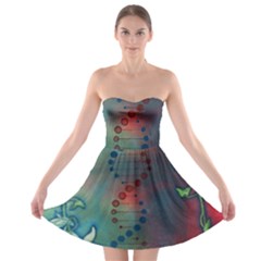 Flower Dna Strapless Bra Top Dress by RobLilly