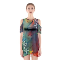 Flower Dna Shoulder Cutout One Piece Dress by RobLilly