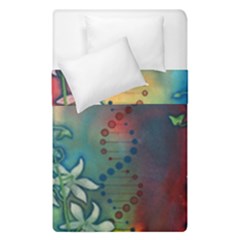 Flower Dna Duvet Cover Double Side (single Size) by RobLilly