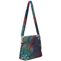 Flower Dna Zipper Messenger Bag by RobLilly