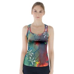 Flower Dna Racer Back Sports Top by RobLilly