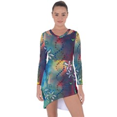 Flower Dna Asymmetric Cut-out Shift Dress by RobLilly