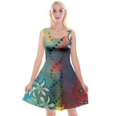 Flower Dna Reversible Velvet Sleeveless Dress