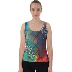 Flower Dna Velvet Tank Top by RobLilly