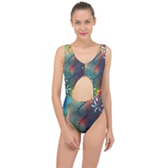 Flower Dna Center Cut Out Swimsuit by RobLilly