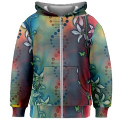 Flower Dna Kids  Zipper Hoodie Without Drawstring by RobLilly