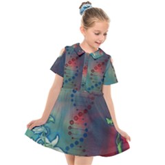 Flower Dna Kids  Short Sleeve Shirt Dress by RobLilly