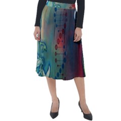 Flower Dna Classic Velour Midi Skirt  by RobLilly