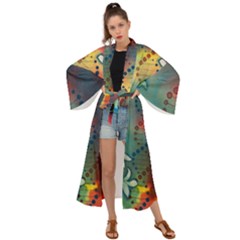 Flower Dna Maxi Kimono by RobLilly