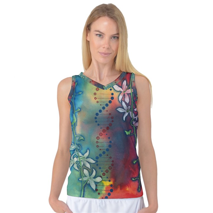 Flower Dna Women s Basketball Tank Top