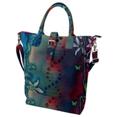 Flower Dna Buckle Top Tote Bag by RobLilly