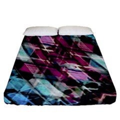 Matrix Grunge Print Fitted Sheet (queen Size) by dflcprintsclothing