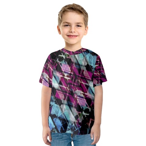 Matrix Grunge Print Kids  Sport Mesh Tee by dflcprintsclothing