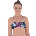 Matrix Grunge Print Halter Bandeau Bikini Top View1