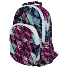 Matrix Grunge Print Rounded Multi Pocket Backpack by dflcprintsclothing