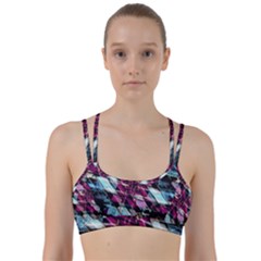 Matrix Grunge Print Line Them Up Sports Bra by dflcprintsclothing