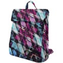 Matrix Grunge Print Flap Top Backpack View1