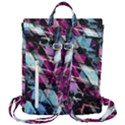 Matrix Grunge Print Flap Top Backpack View3