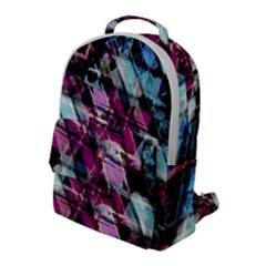 Matrix Grunge Print Flap Pocket Backpack (large)